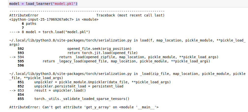 Problem with load_learner() - fastai - fast.ai Course Forums