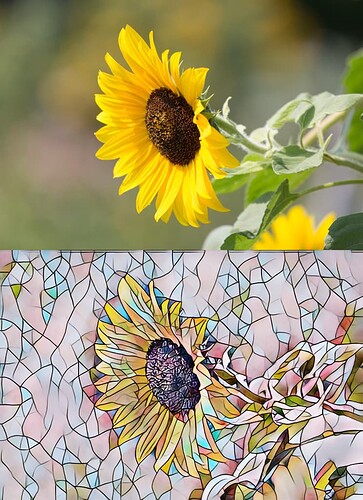 sunflower-mosaic-style