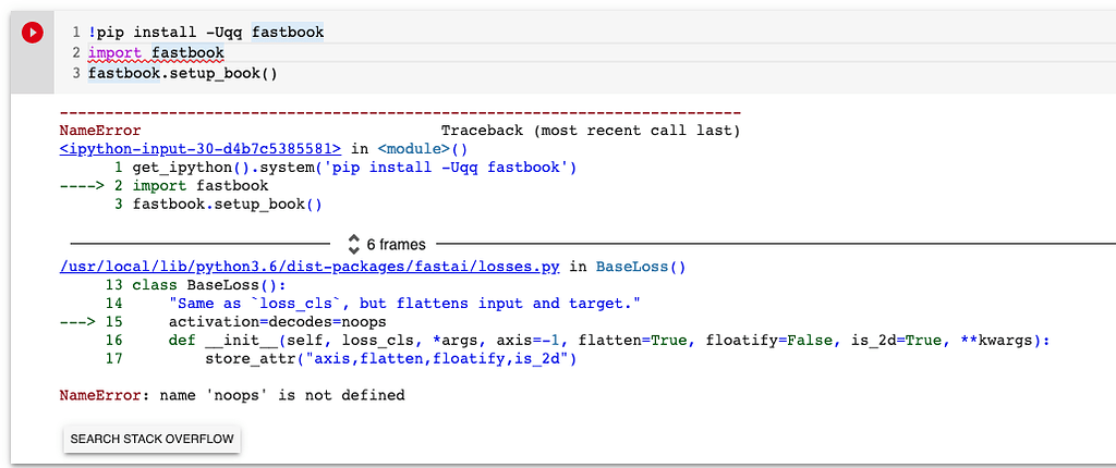 Fastbook Setup failing on Collab (GPU enabled) - Part 1 (2020) - fast ...