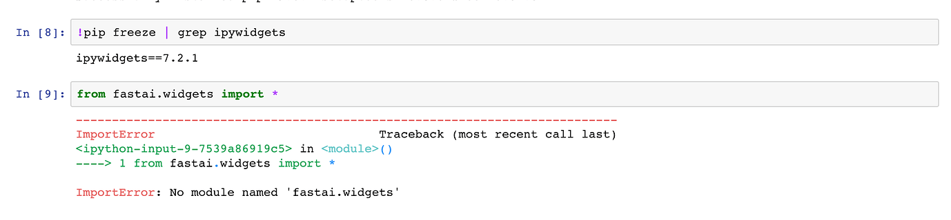 No module named 'ipywidgets' - Part 1 (2019) - fast.ai Course Forums