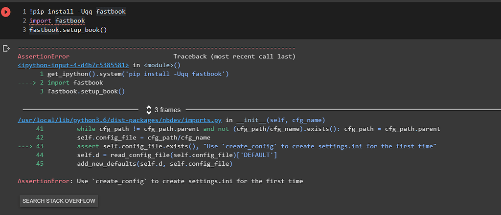 Create_config when !pip install -Uqq fastbook - Part 1 (2020) - fast.ai ...
